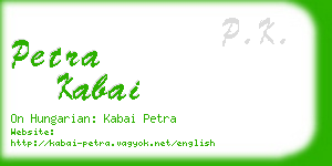 petra kabai business card